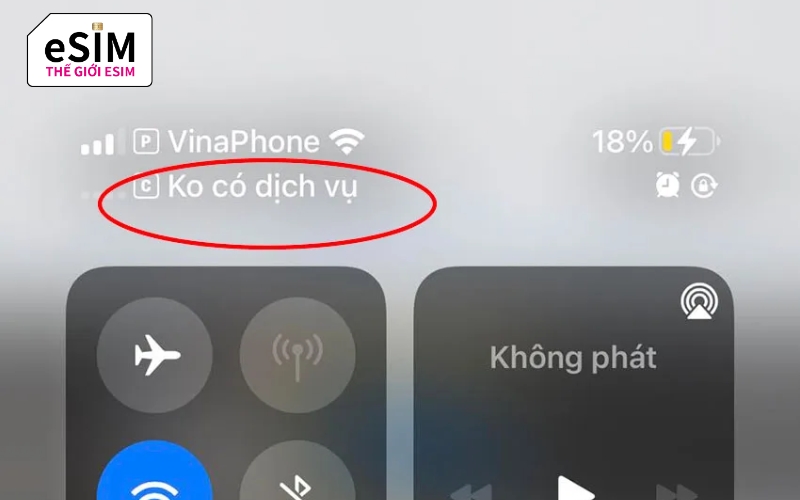 eSIM bị mất sóng khiến điện thoại không kết nối internet khi sử dụng eSIM du lịch